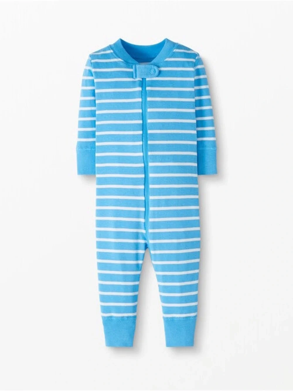 Hanna Andersson Gray Solid & Blue Stripe Pajama Set. Size 0-3 months
